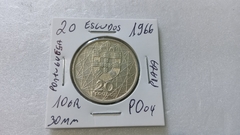 Moeda de 20 Escudos de 1966 Portugal Prata PO 04 na internet