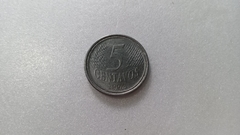 Moeda de 5 Centavos de 1994 Aço Inox Data Marcada em 2 Lugares no Verso Catalogada WA 01