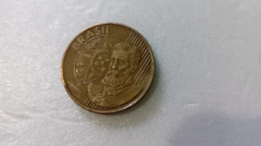 Moeda de 25 Centavos de 2002 Aço Banhado de Bronze Palavra DEODORO Duplo Catalogada HE 05 - comprar online