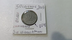 Moeda de 50 Centavos de 2003 Aço Inox com a letra S de Centavos apagada ( Catalogada ) DI 01 na internet