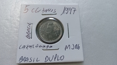 Moeda de 5 Centavos de 1997 Aço Inox Brasil Duplo Catalogada MJ 06 na internet