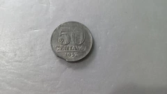 Moeda de 50 Centavos de 1957 Alumínio FINAL DE CHAPA GG 07