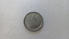 Moeda de 5 Centavos de 1994 Aço Inox DATA MARCADA 2 VEZES Catalogada VV 09