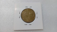 Moeda de 25 Centavos de 2001 Aço Inox Banhado de Bronze REVERSO DUPLO Catalogada VV 17 - comprar online