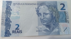 Cédula de 2 Reais de 2016 C 337a Serie D Z 101793203 Reposição Chancelas de Henrique C. Meirelles e Goldfajn ( Fabricada na Suécia ) Flor de Estampa - comprar online
