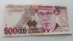 Cédula de 500.000 Cruzeiros de 1993 C 231 Serie A 03166073887 A Chancelas de Paulo R. Haddad e Gustavo J. L. Loyola Flor de Estampa