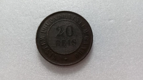 Moeda de 20 Réis de 1910 Bronze VINTEM ML 03