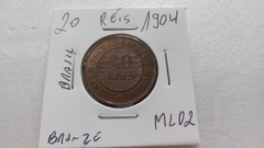 Moeda de 20 Réis de 1904 Bronze VINTEM ML 02 na internet
