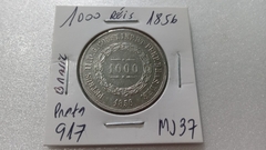 Moeda de 1000 Réis de 1856 Prata 917 MJ 37
