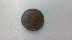 Moeda de 5 Centavos de 2013 Aço Inox Banhado de Cobre Reverso Invertido HE 01 - comprar online