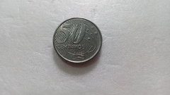Moeda de 50 Centavos de 2002 Aço Inox Cunho Marcado no Cabelo RABINO Catalogada CC 05