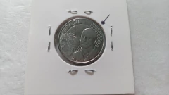 Moeda de 50 Centavos de 2002 Aço Inox Cunho Marcado no Cabelo RABINO Catalogada CC 05 - Mandrade Numismática