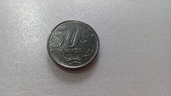Moeda de 50 Centavos de 2002 Aço Inox Cunho Marcado no Cabelo RABINO Catalogada HE 04 xx