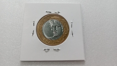 Moeda de 1 Real de 2008 Anel Aço Inox Banhado de Bronze Núcleo Aço Inox BONÉ HE 01 - Mandrade Numismática