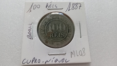 Moeda de 100 Réis de 1887 Cupro-Níquel ML 07