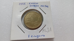 Moeda de 1 Cruzeiro de 1945 Bronze Alumínio Com cunho Quebrado no Verso ML 21