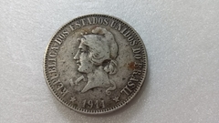Moeda de 2000 Réis de 1911 Prata 900 20 Gr 33 MM Republica AG 12