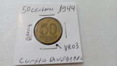 Moeda de 50 Centavos de 1944 Bronze Alumínio Cunho Quebrado VR 03 na internet