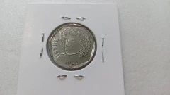 Moeda de 25 Centavos de 1994 Aço Inox com Data Marcada no Anverso Catalogada CX 07 - Mandrade Numismática