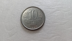 Moeda de 10 Centavos de 1997 Aço Inox Centavos e Data Dupla Catalogada IS 21