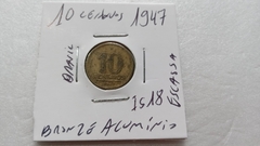 Moeda de 10 Centavos de 1947 Bronze Alumínio escassa IS 18 na internet