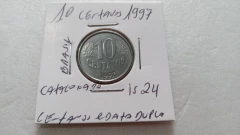 Moeda de 10 Centavos de 1997 Aço Inox Centavos e Data Dupla Catalogada IS 24 na internet
