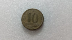 Moeda de 10 Centavos de 1947 Bronze Alumínio José Bonifácio DA 03