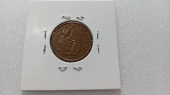 Moeda de 5 Centavos de 2002 Aço Banhado de Cobre Reverso Horizontal à Direita Catalogada JA 03 - Mandrade Numismática