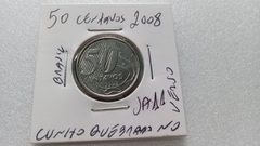 Moeda de 50 Centavos de 2008 Aço Inox Cunho Quebrado no Verso JA 11 na internet