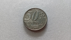 Moeda de 50 Centavos de 1998 Cupro-Níquel Duplicação no Anverso e Reverso Catalogada JA 19