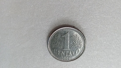 Moeda de 1 Centavo de 1994 Aço Inox BRASIL Marcado no Anverso Catalogada JA 33