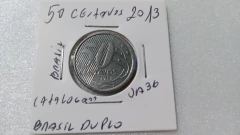 Moeda de 50 Centavos de 2013 Aço Inox com Brasil Duplo Catalogada JA 36 na internet