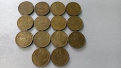 Moedas de 2 Cruzeiros de 1942 à 1956 Serie Completa Bronze Alumínio MJ 02
