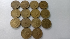 Moedas de 2 Cruzeiros de 1942 à 1956 Serie Completa Bronze Alumínio MJ 02 - comprar online