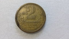 Moeda de 2 Cruzeiros de 1951 Bronze Alumínio BRA 59