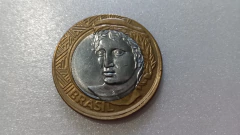 Moeda de 1 Real de 2008 Anel Aço Inox Banhado de Bronze e Núcleo de Aço Inox Boné OD 02 - comprar online