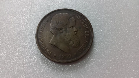 Moeda de 40 Réis de 1879 Bronze TT 02