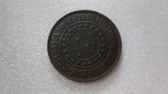 Moeda de 40 Réis de 1908 Bronze TT 03 - comprar online