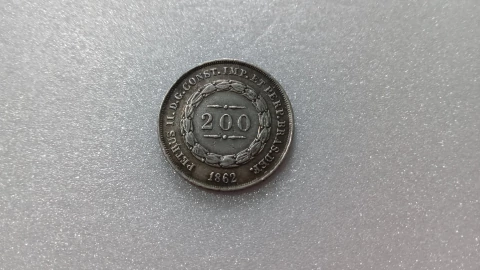 Moeda de 200 Réis de 1962 Prata Império 917 TT 12