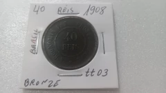 Moeda de 40 Réis de 1908 Bronze TT 03 na internet