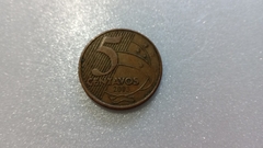 Moeda de 5 Centavos de 2003 Aço Inox Banhado de Cobre Reverso Horizontal à Esquerda Catalogada BH 02
