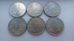 Moedas de 1 Cruzeiro de 1970 à 1978 Cupro-Níquel e Níquel Serie Completa Lindas BH 02