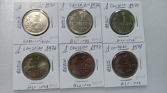 Moedas de 1 Cruzeiro de 1970 à 1978 Cupro-Níquel e Níquel Serie Completa Lindas BH 02 na internet