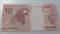 Cédula de 10 Reais de 2013 C.346 Serie B H 117135790 Chancelas de Guido Mantega e Alexandre Antônio Tombini Flor de Estampa