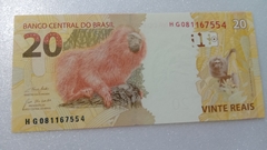 Cédula de 20 Reais de 2019 C.355 Serie H G 081167554 Chancelas de Paulo Roberto Nunes Guedes e Roberto Campos Neto Flor de Estampa