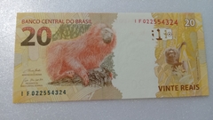 Cédula de 20 Reais de 2020 C.355 Serie I F 022554324 Chancelas de Paulo Roberto Nunes Guedes e Roberto Campos Neto Flor de Estampa