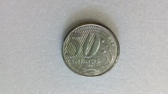 Moeda de 50 Centavos de 2002 aço Inox Rastro Nas Estrelas Catalogada VT 06
