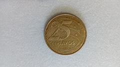 Moeda de 25 Centavos de 2004 aço Inox Banhado de Bronze Rastro Nas Estrelas Catalogada VT 09