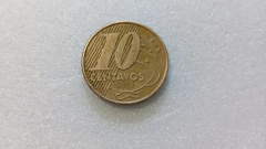 Moeda de 10 Centavos de 2003 aço Inox Banhado de Bronze PPPP Ponto no Peito Pedro Primeiro Catalogada VT 10 - comprar online