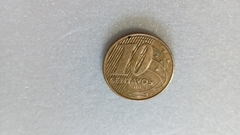 Moeda de 10 Centavos de 2008 aço Inox Banhado de Bronze Rastro Nas Estrelas Catalogada VT 10